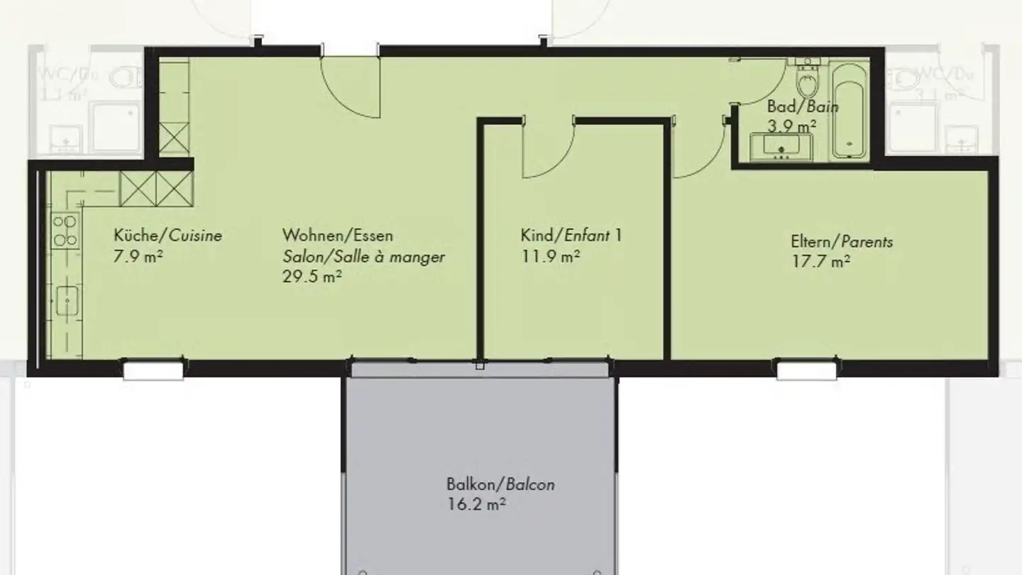 Appartamento in affitto - Chemin De Schwadernau / Schwadernauweg 33, 2504 Biel/Bienne - Foto 2