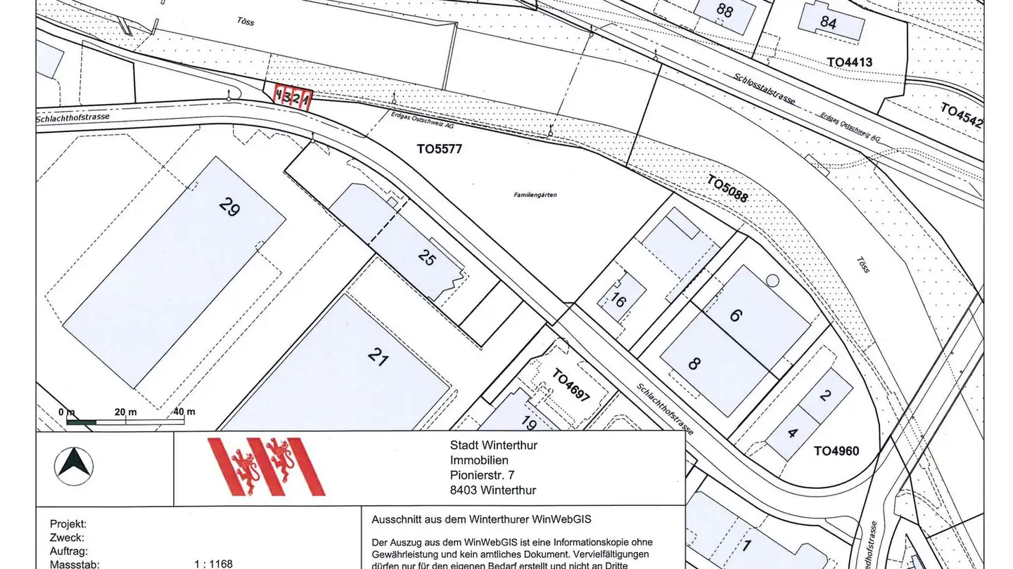 Place de parking extérieure à louer - Schlachthofstrasse, 8406 Winterthur