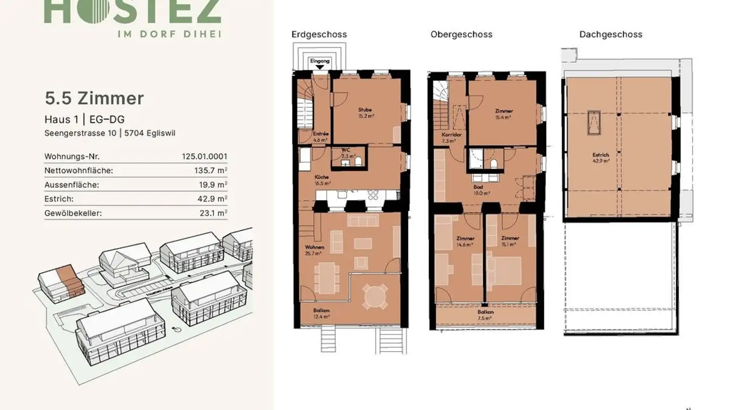 Duplex in affitto - Seengerstrasse 10, 5704 Egliswil - Foto 2