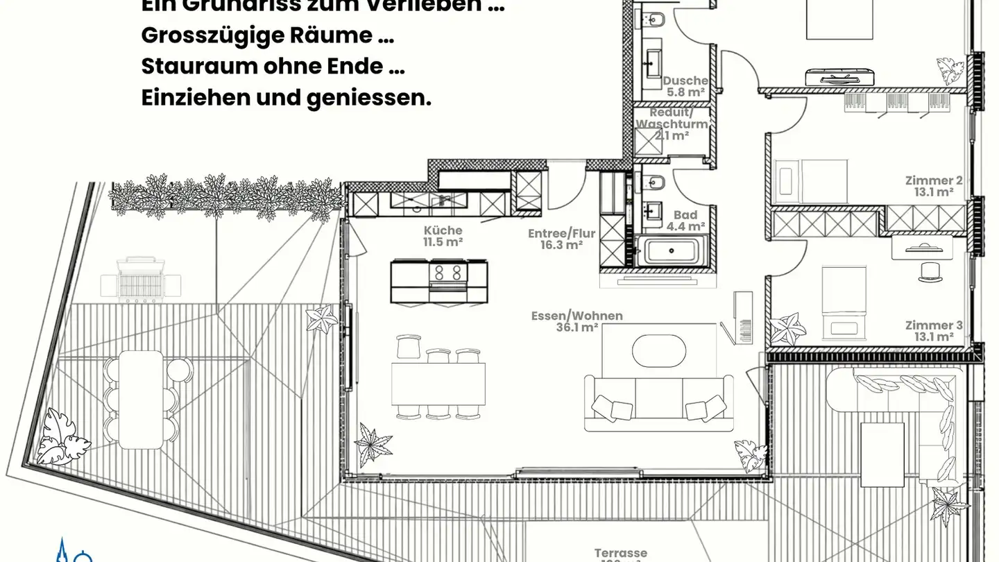 Attique à louer - Leutschenstrasse 11, 3038 Kirchlindach - Photo 3