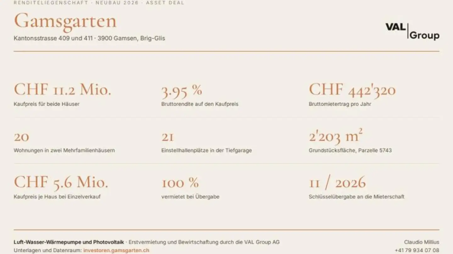 Mehrfamilienhaus kaufen - Kantonsstrasse 409, 3900 Gamsen - Foto 2