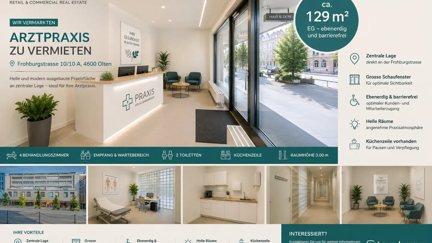 Negozio in affitto - Frohburgstrasse 10, 4600 Olten