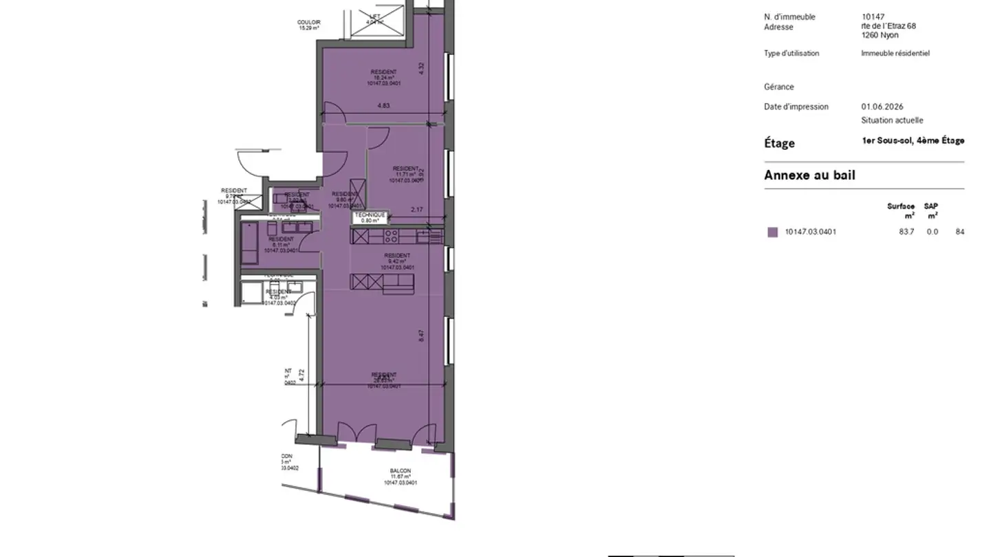 Apartment for rent - Route de l'Etraz 68, 1260 Nyon - Photo 2
