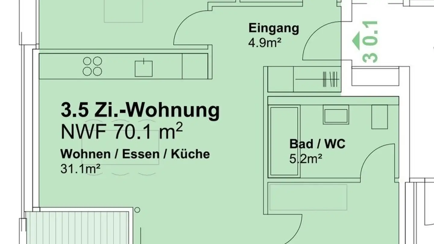 Appartamento in affitto - Friloweg, 4950 Huttwil - Foto 3
