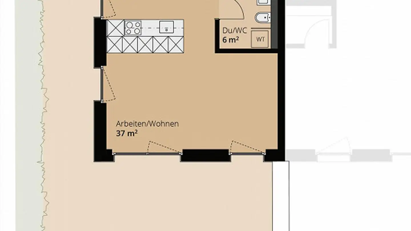 Studio à louer - Suhrestrasse 4, 5034 Suhr - Photo 4