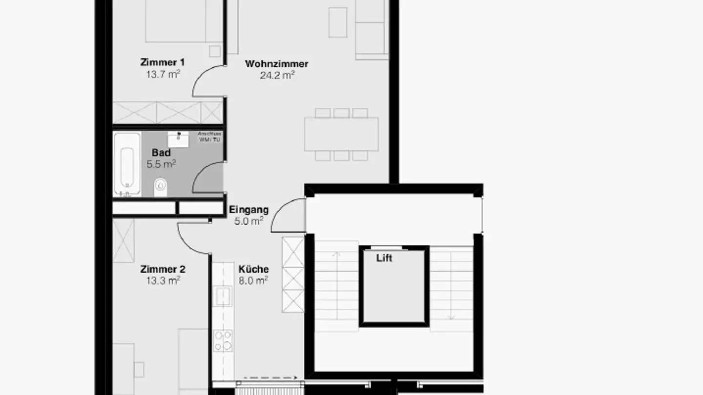 Apartment for rent - An Der Hohlen Gasse 25, 4058 Basel - Photo 2