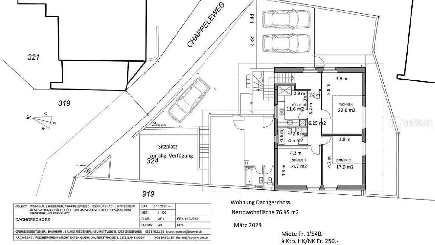 Appartamento in affitto - Chappeleweg 3, 5235 Rüfenach AG - Photo 3