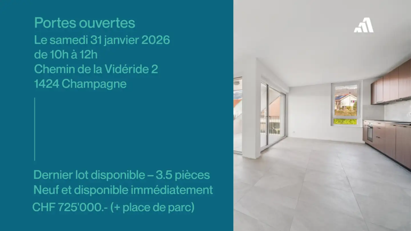 Appartamento in vendita - Chemin De La Vidéride 2, 1424 Champagne