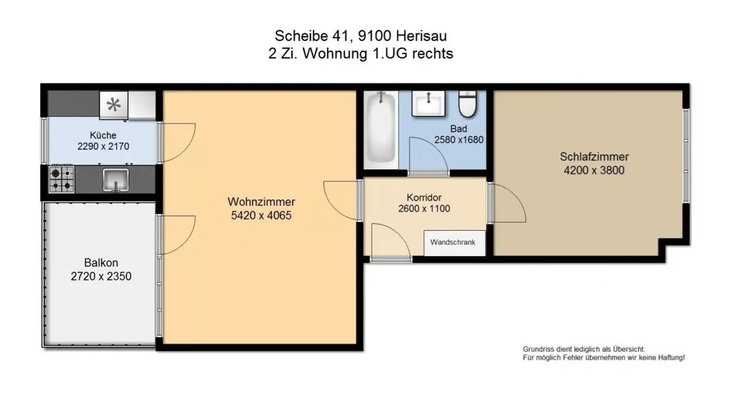 Appartement à louer - Scheibe 41, 9100 Herisau - Photo 2