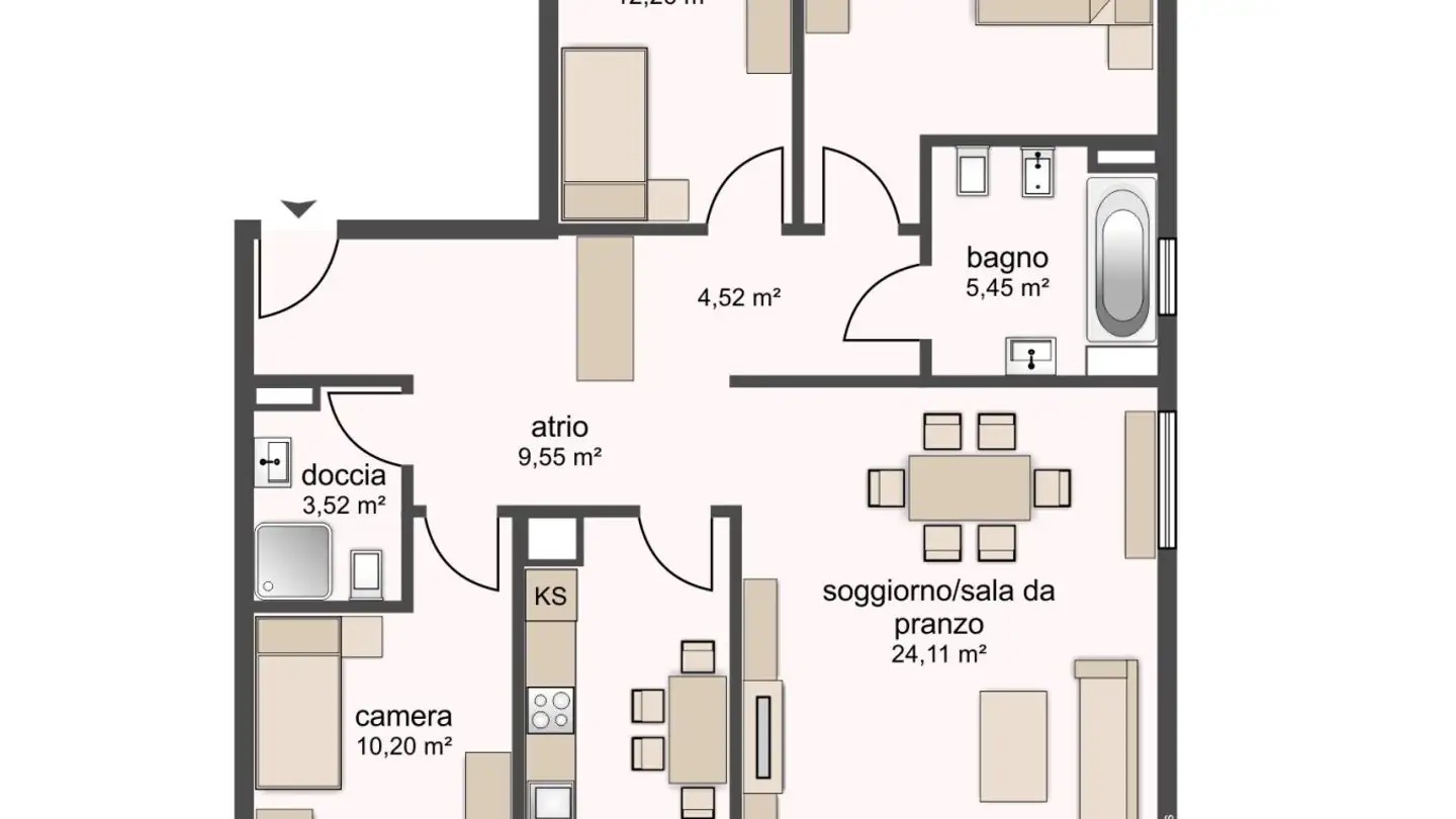 Wohnung mieten - Via Gottardo 38, 6710 Biasca