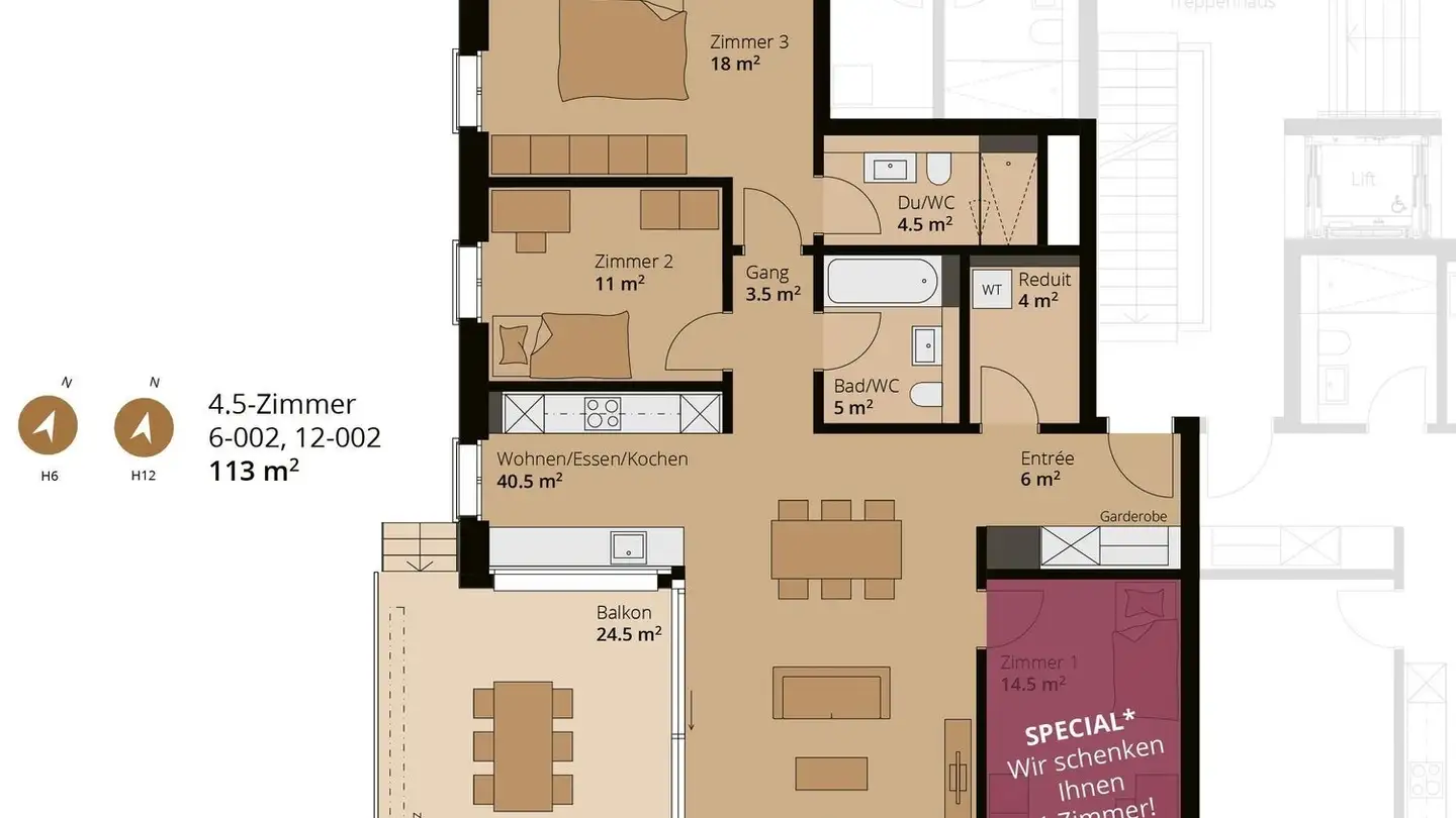 Apartment for rent - Kanalstrasse 12, 5734 Reinach AG - Photo 2