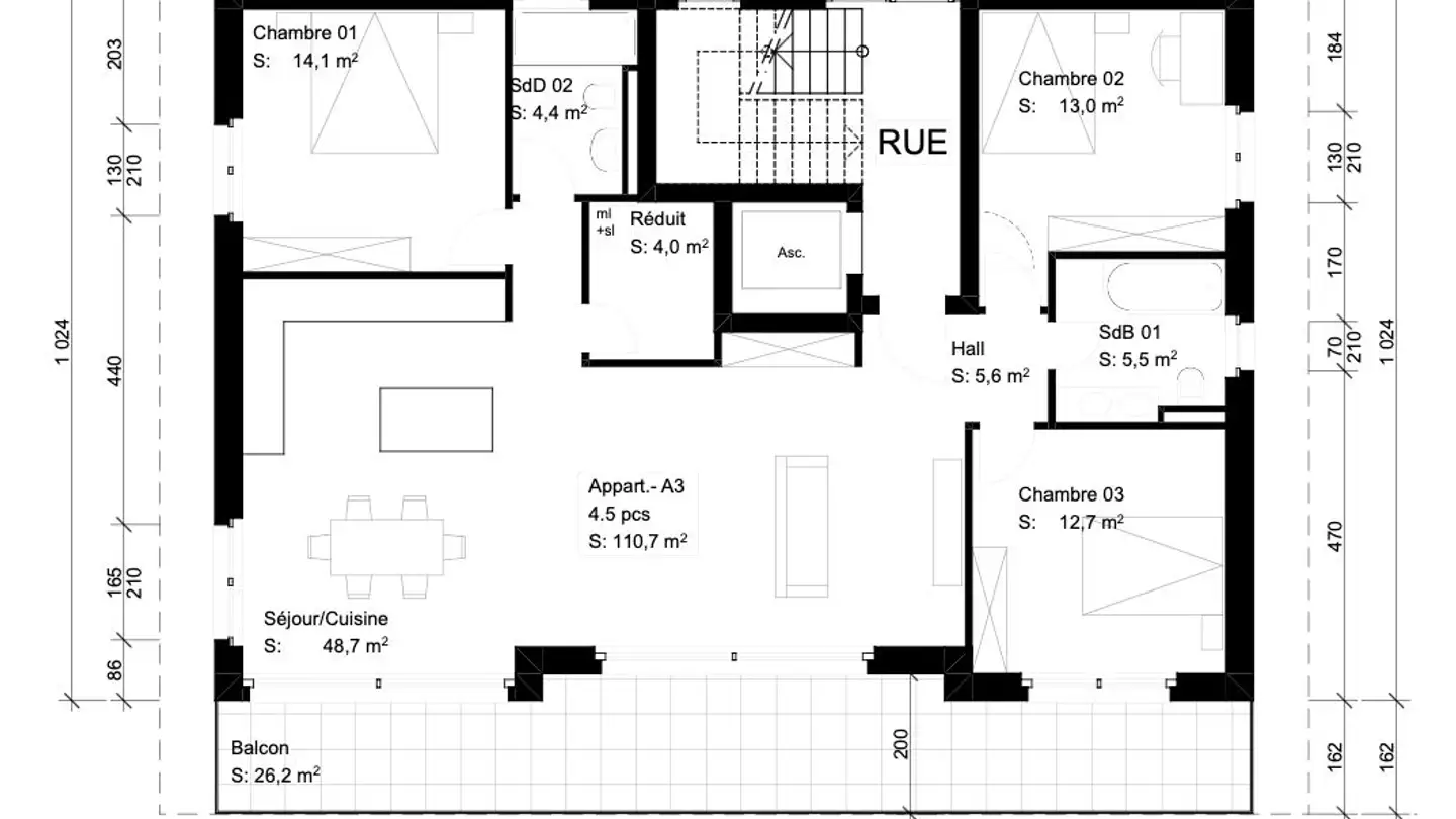Appartement à louer - Route Des Cerisiers, 1802 Corseaux - Photo 3