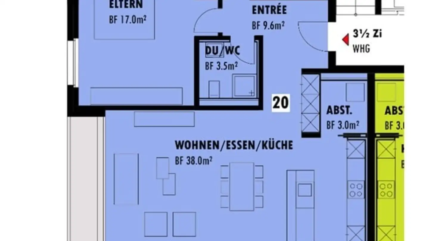 Appartement à louer - Grofenbrüelstrasse 2d, 7323 Wangs - Photo 2