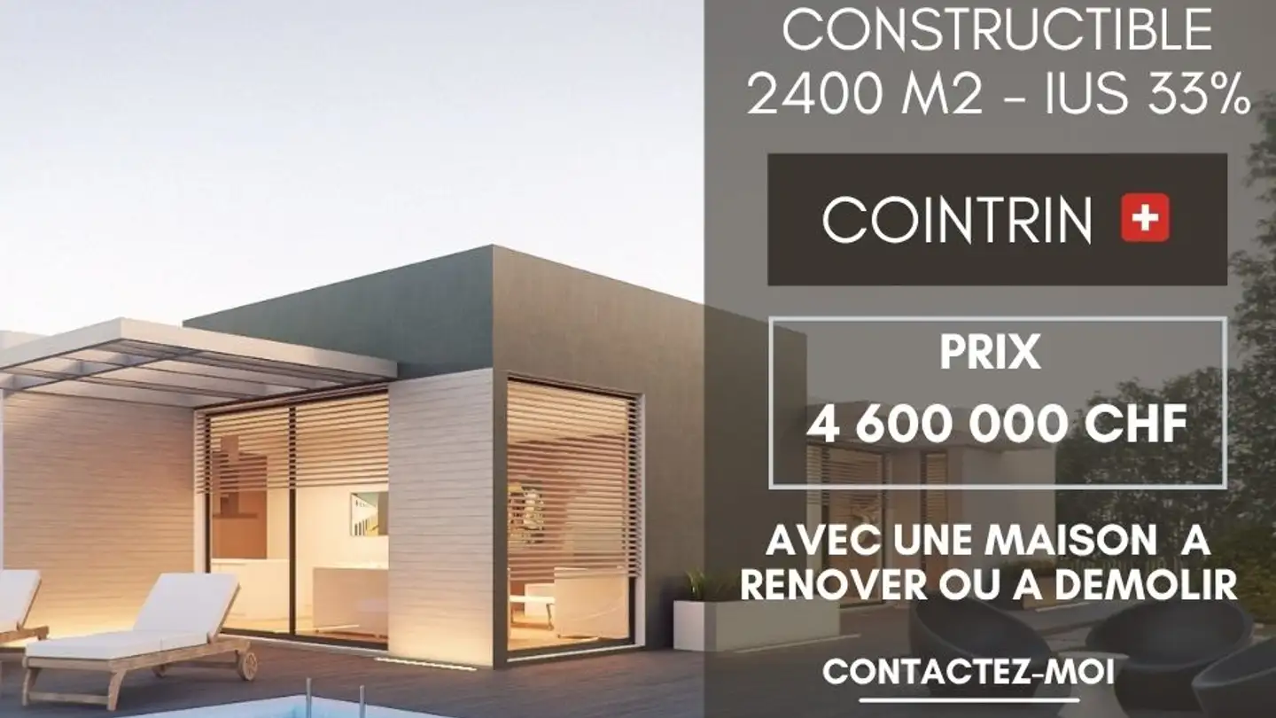 Constructible plot for sale - 1216 Cointrin