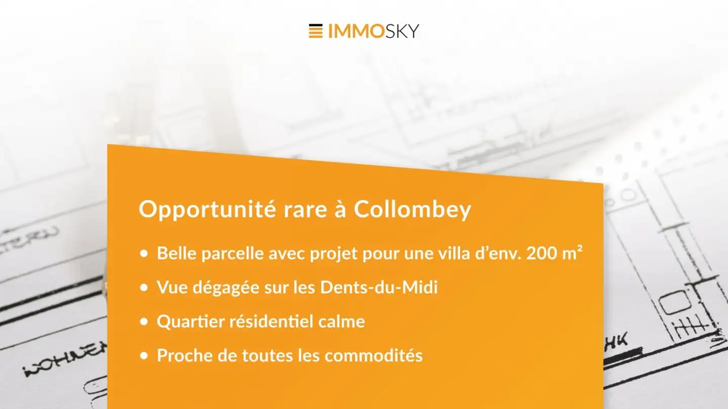 Terrain constructible à vendre - 1868 Collombey