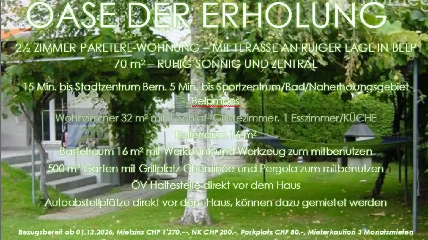 Wohnung mieten - Aemmenmattstrasse 1, 3123 Belp