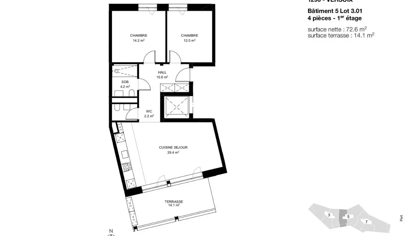 Wohnung mieten - Chemin Isaac- Machard 5, 1290 Versoix - Foto 4