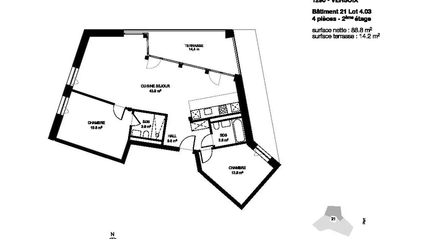 Appartamento in affitto - Chemin Du Vieux-Port 21, 1290 Versoix - Foto 4