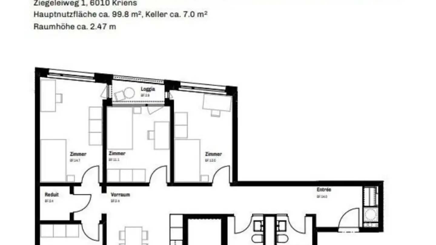 Chambre à louer - Ziegeleiweg 1, 6010 Kriens - Photo 4