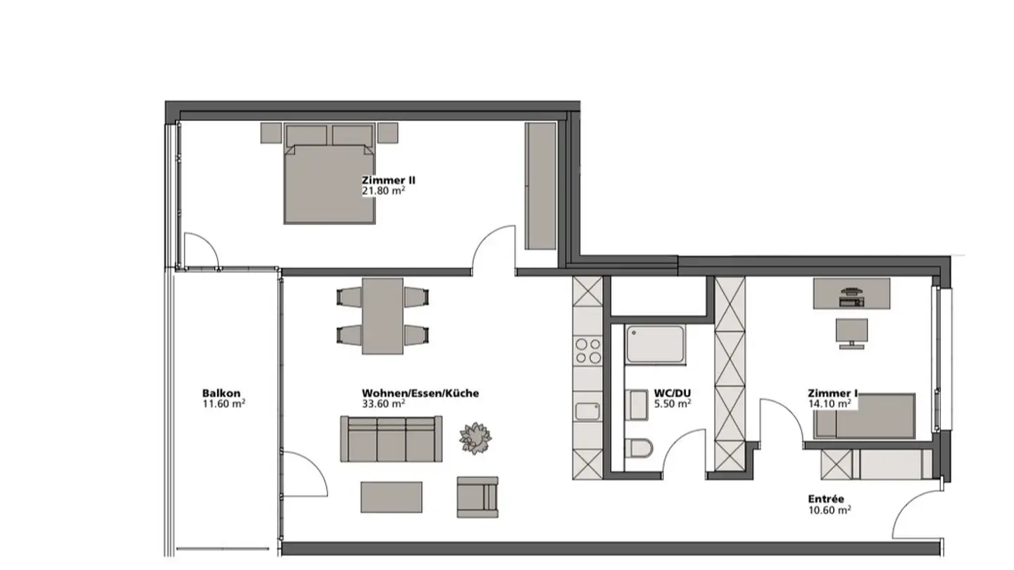 Wohnung mieten - Bleichemattstrasse 1, 4562 Biberist - Foto 3