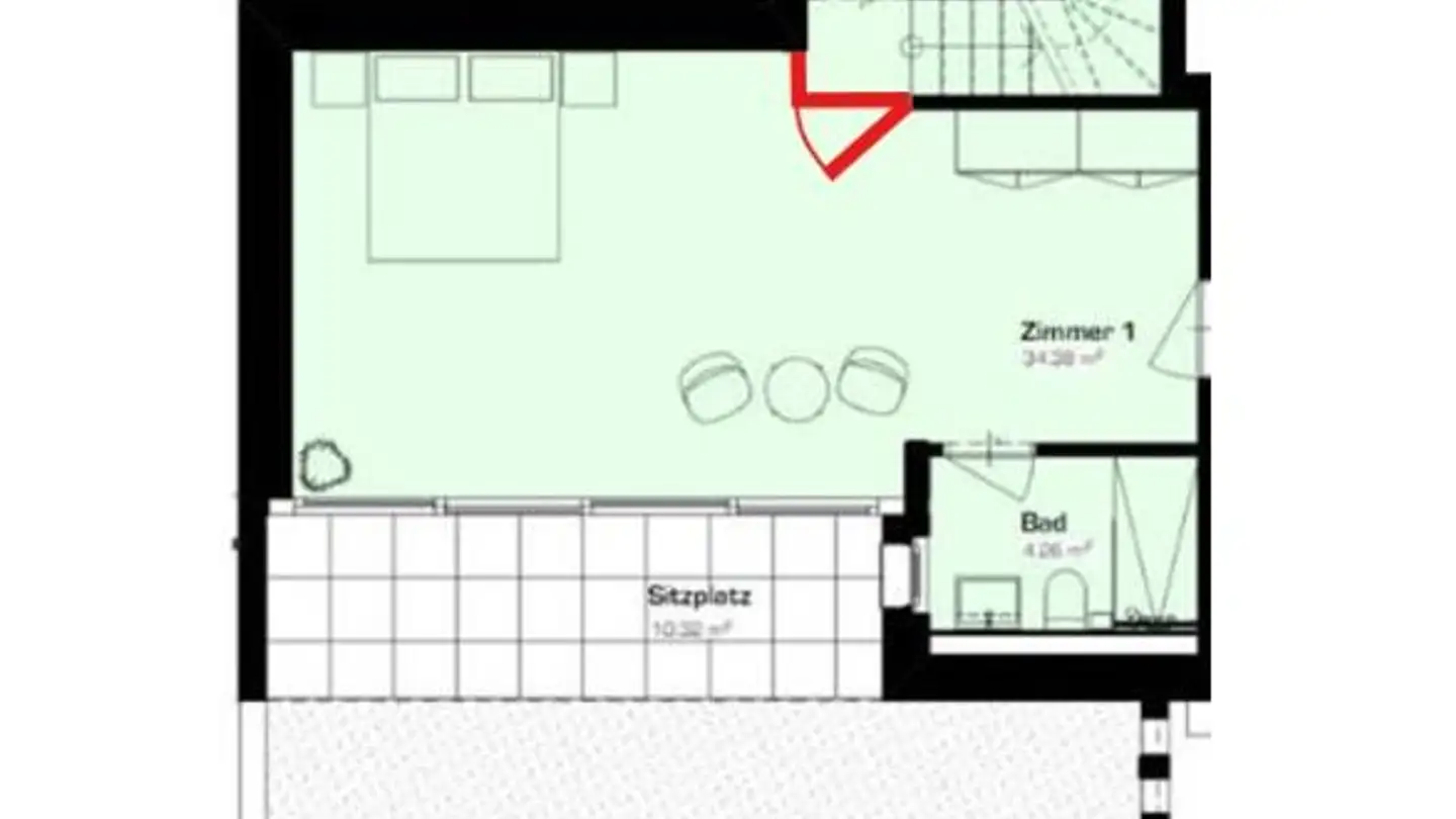 Studio à louer - Sonnhaldenstrasse 13, 8142 Uitikon Waldegg