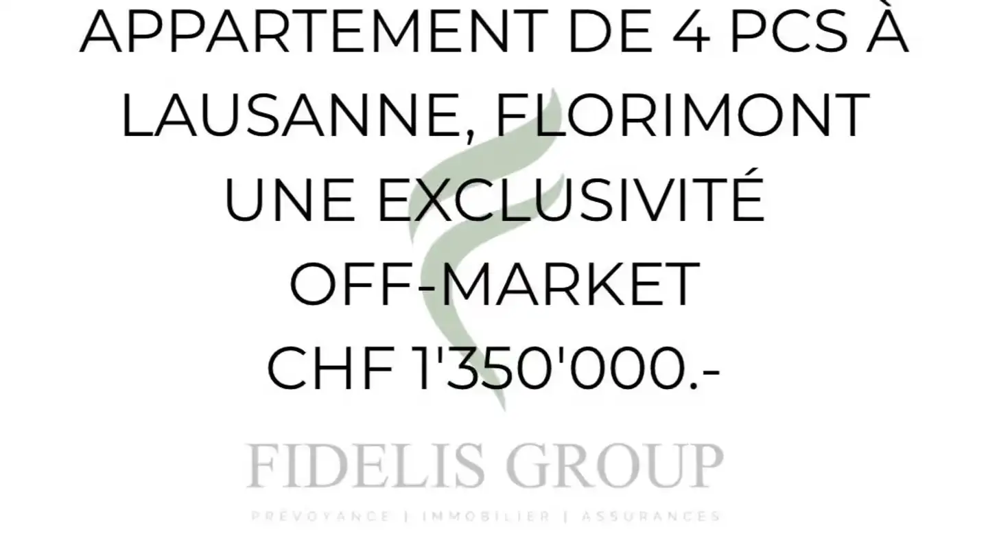 Appartement à vendre - 1006 Lausanne