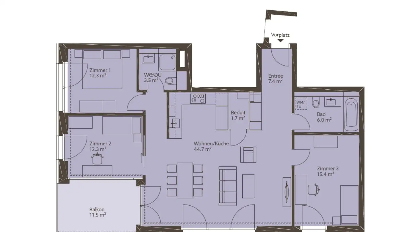 Appartement à louer - Bahnhofstrasse 15, 6037 Root