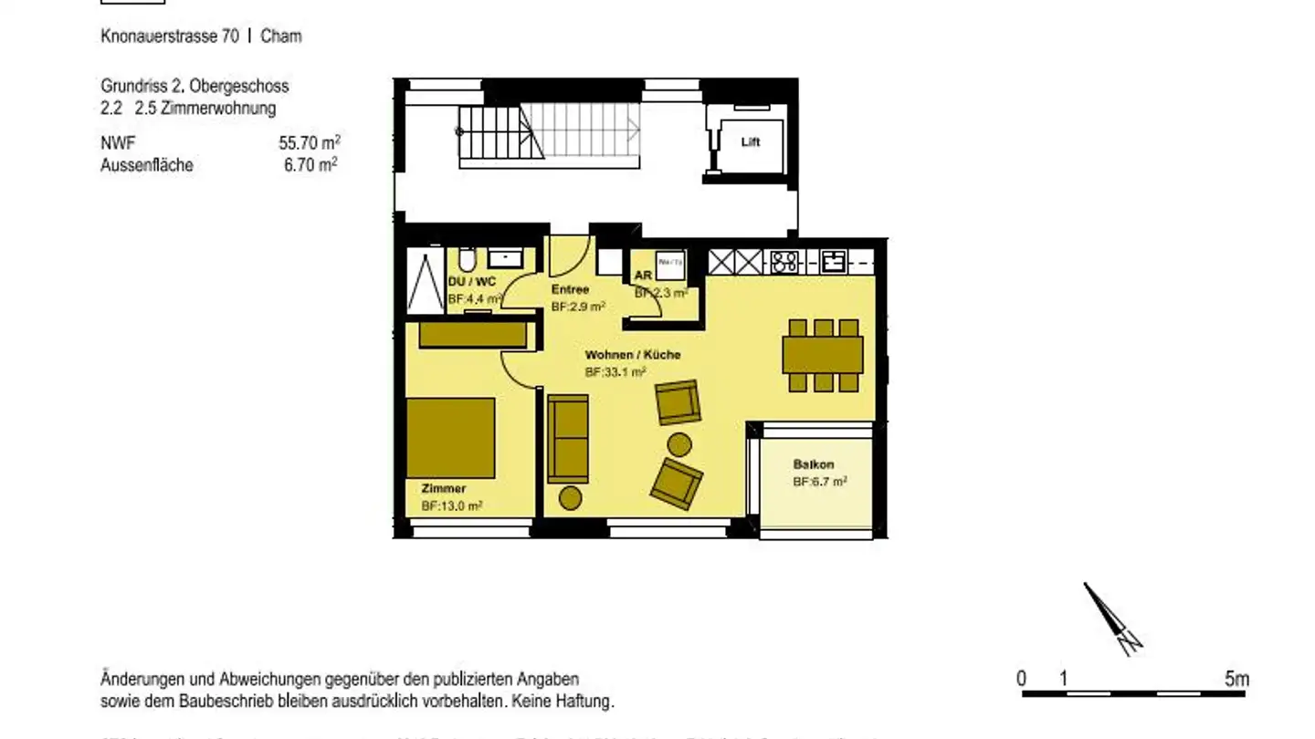 Apartment for rent - Knonauerstrasse 70, 6330 Cham