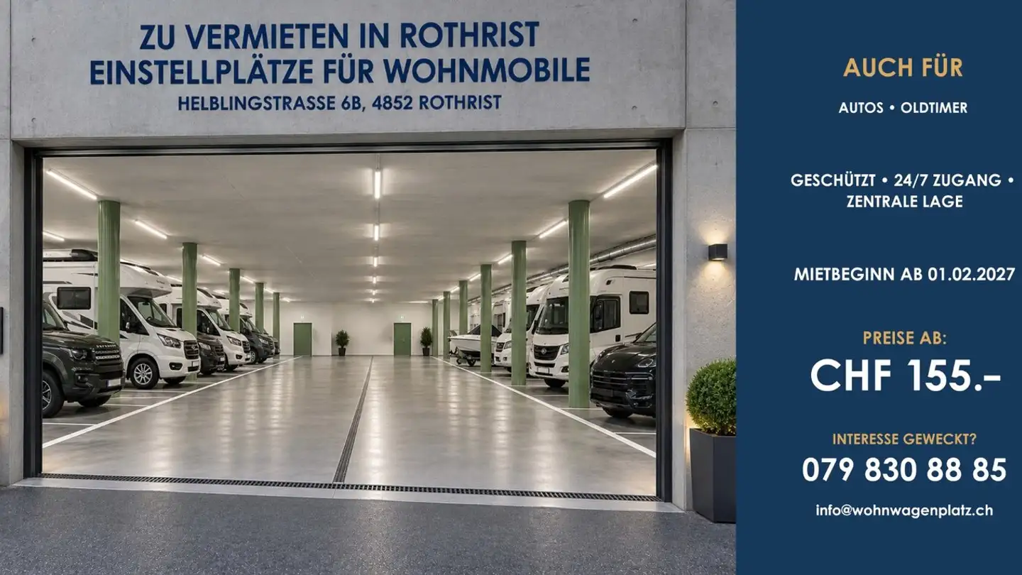 Parkplatz im Freien mieten - Helblingstrasse 6, 4852 Rothrist