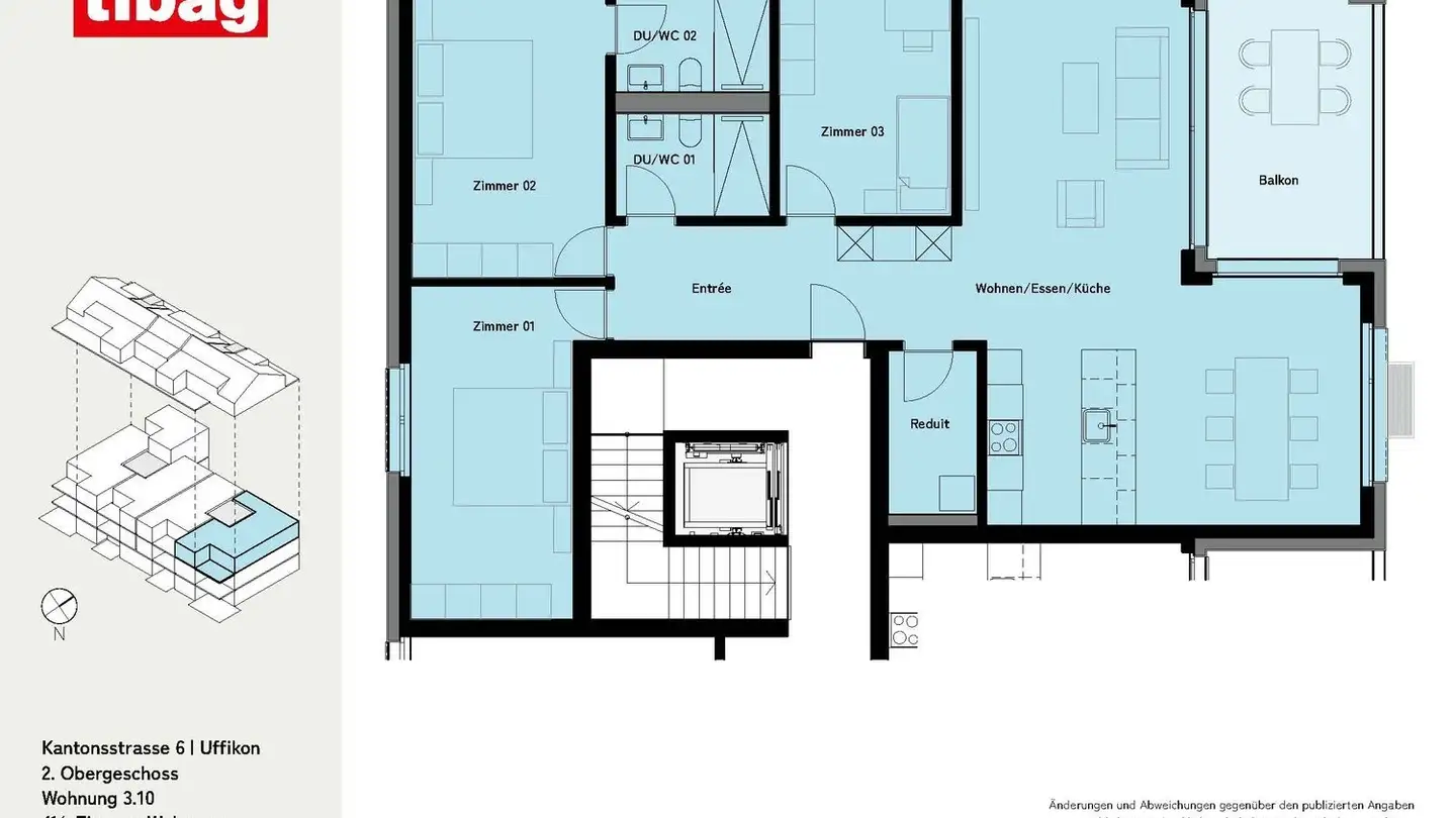 Appartement à louer - Kantonsstrasse 6, 6253 Uffikon - Photo 3