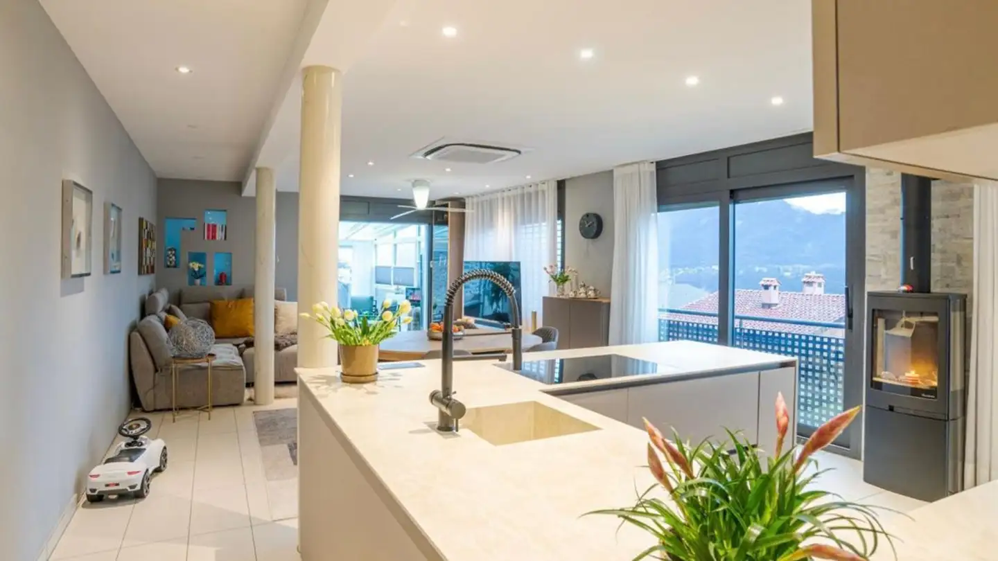 Semi-detached house for sale - Via Roncone 2, 6927 Agra