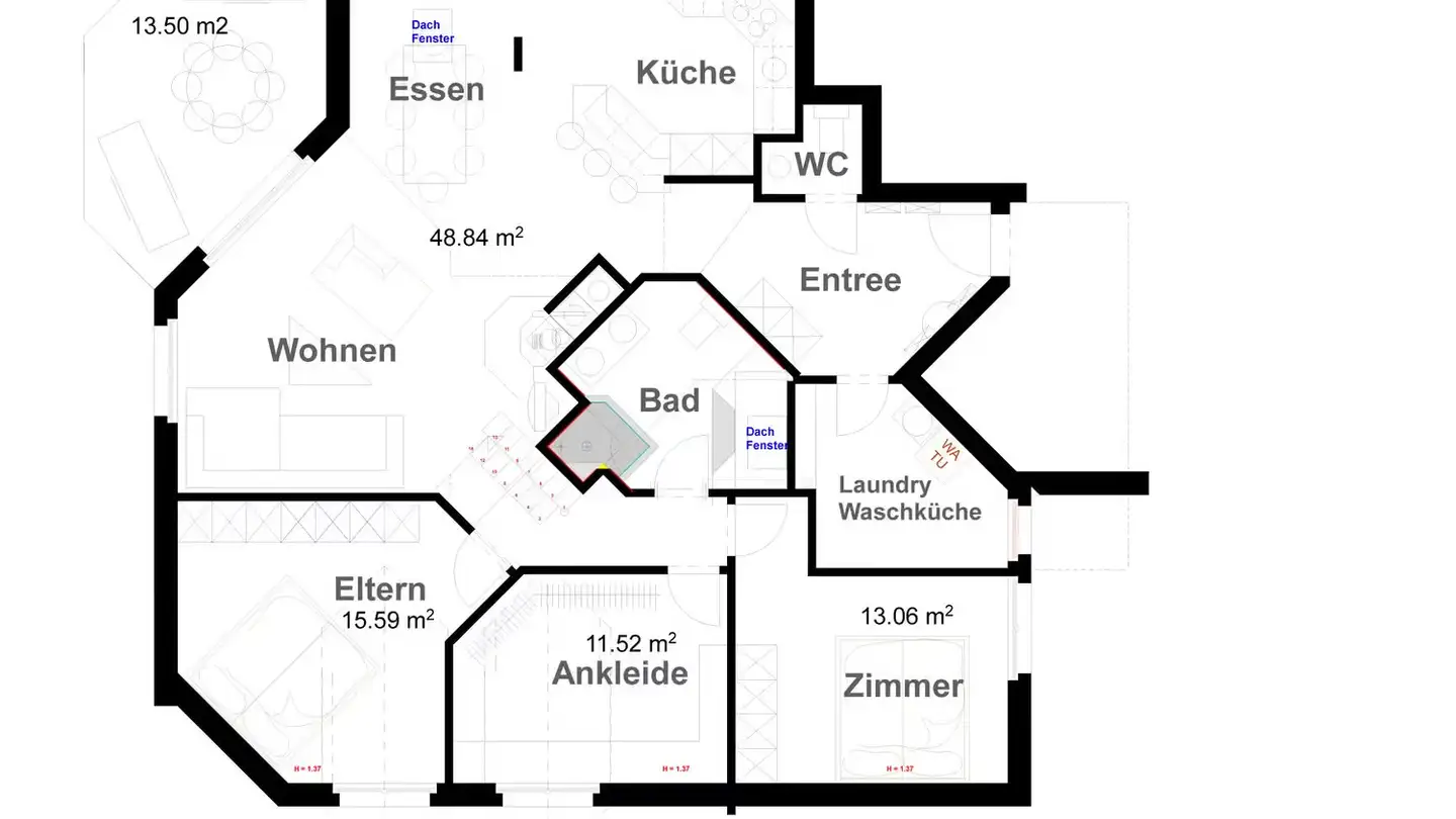 Attic flat for rent - Vogelsangstrasse 5, 5620 Bremgarten AG - Photo 2