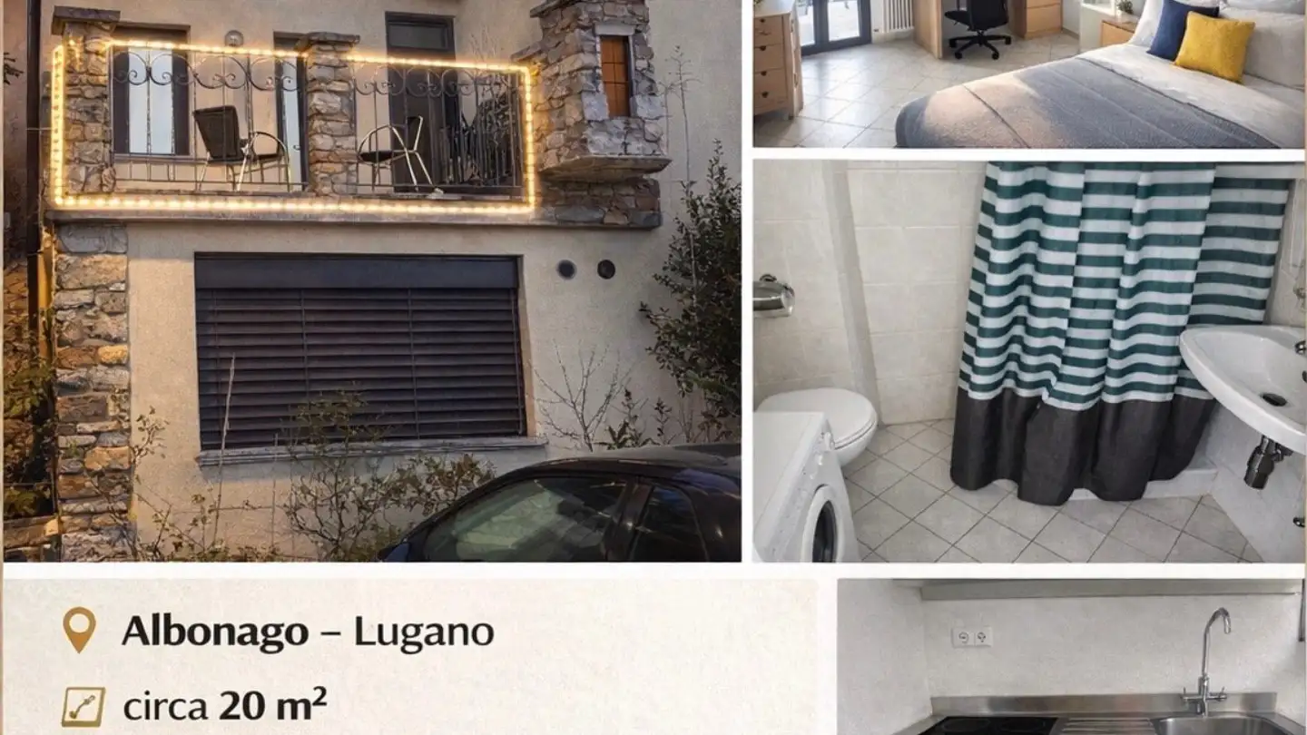Appartement meublé à louer - Via San Nicolao 5, 6962 Viganello