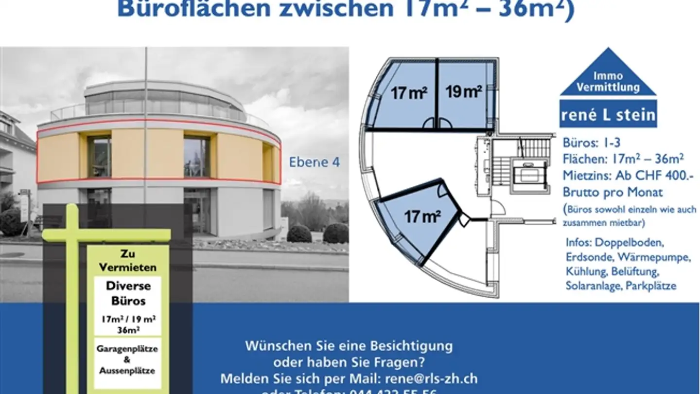 Bürofläche mieten - Binzstrasse 1, 8122 Binz