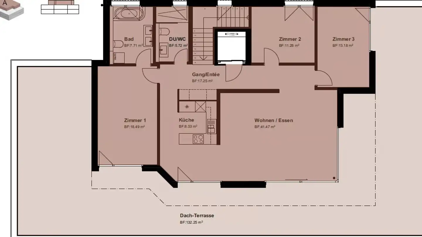 Attique à louer - Laufenstrasse 52, 4246 Wahlen b. Laufen - Photo 2