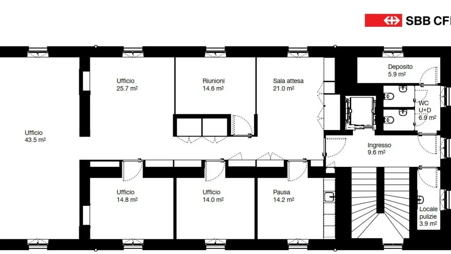 Studio medico in affitto - Viale Stazione 30, 6512 Giubiasco - Photo 4