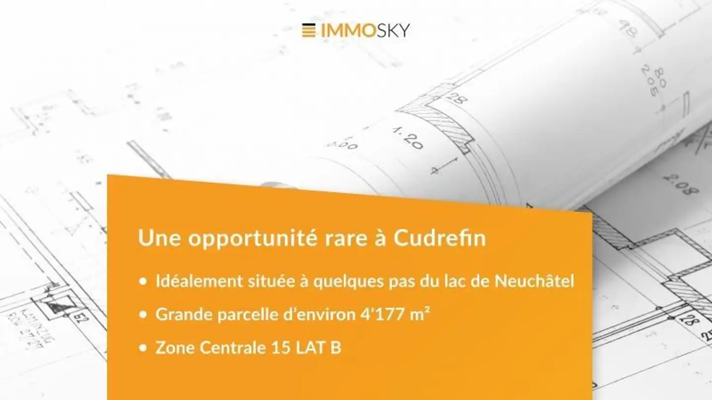 Constructible plot for sale - 1588 Cudrefin