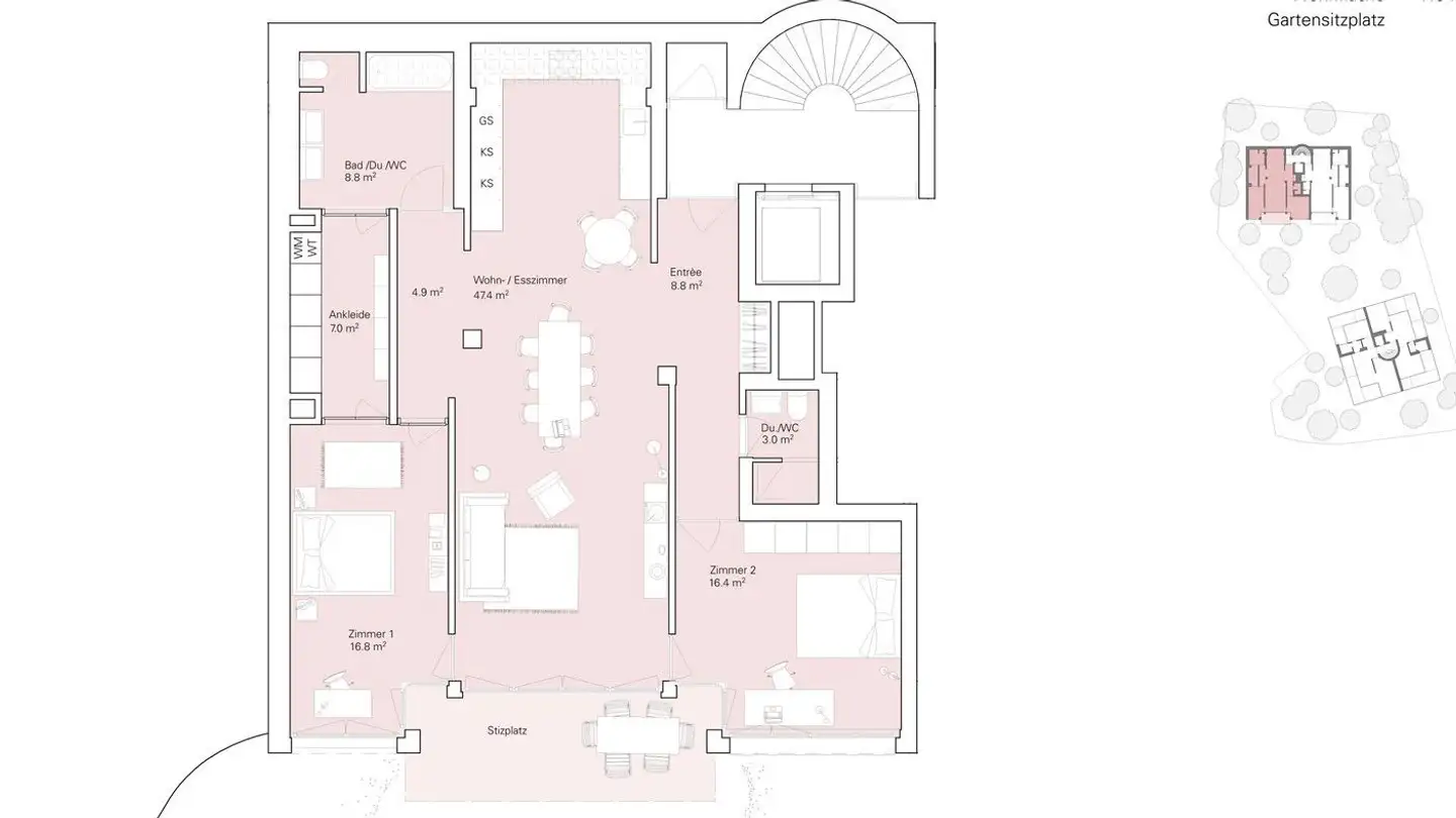 Appartement à louer - Freudenbergstrasse 111, 8044 Zürich - Photo 3