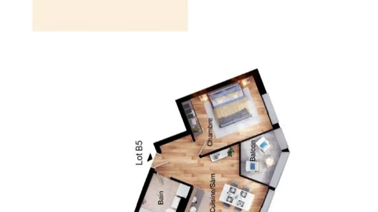 Wohnung mieten - Au Village 26, 1692 Massonnens - Foto 4