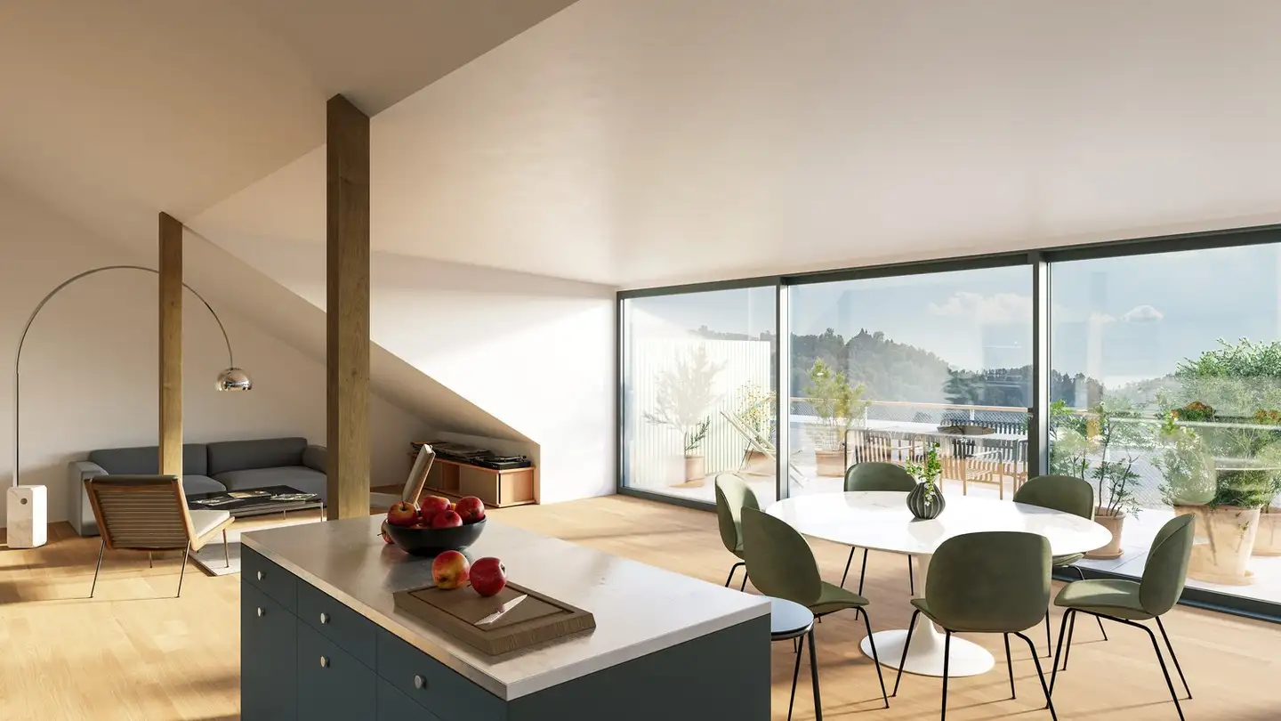Dachgeschosswohnung mieten - Bühler-Areal 2, 8482 Sennhof (Winterthur)