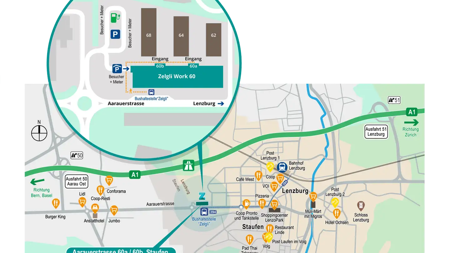 Spazio ufficio in affitto - Aarauerstrasse 60, 5603 Staufen - Photo 2