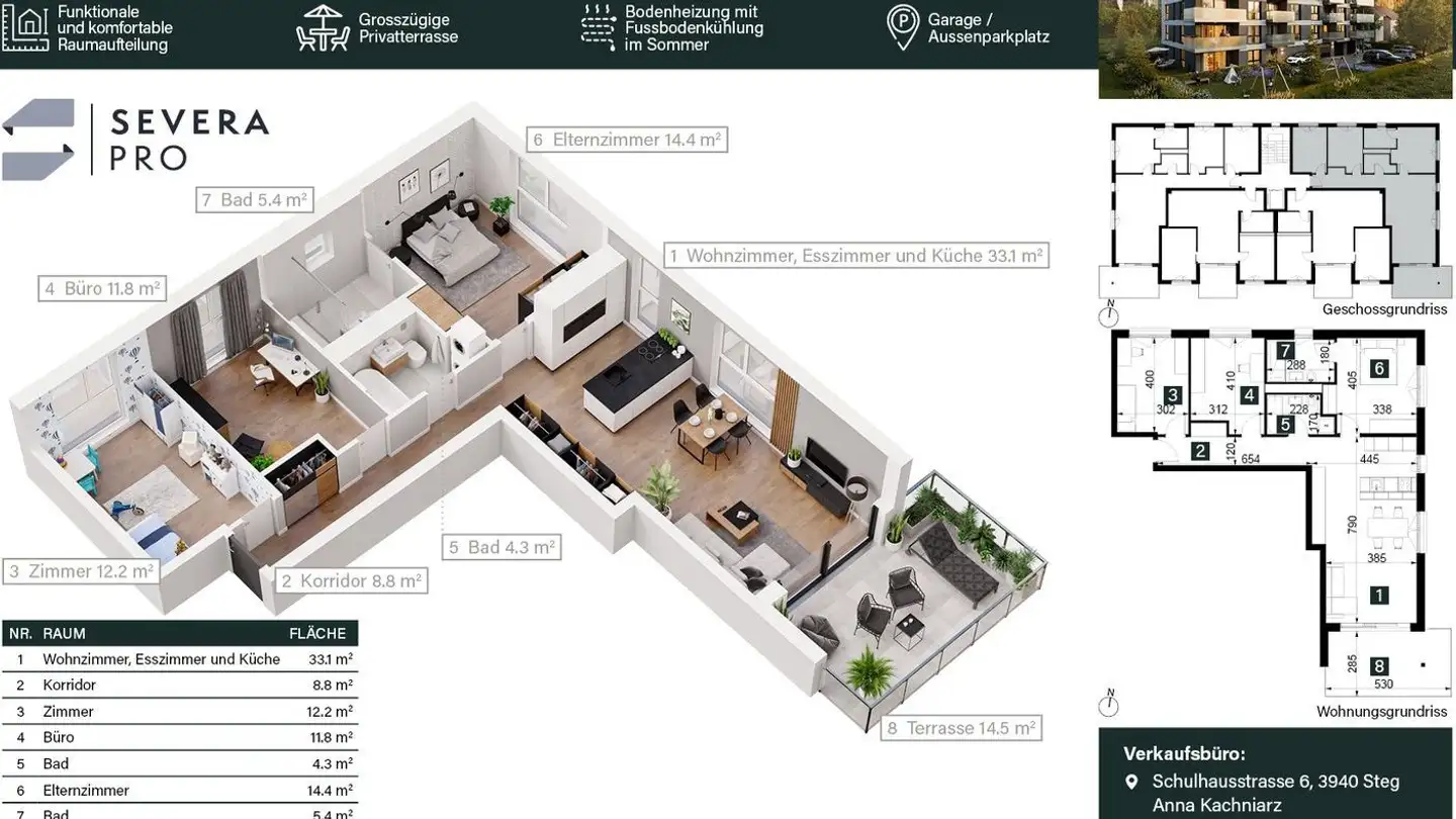 Wohnung kaufen - Schulhausstrasse 6, 3940 Steg VS