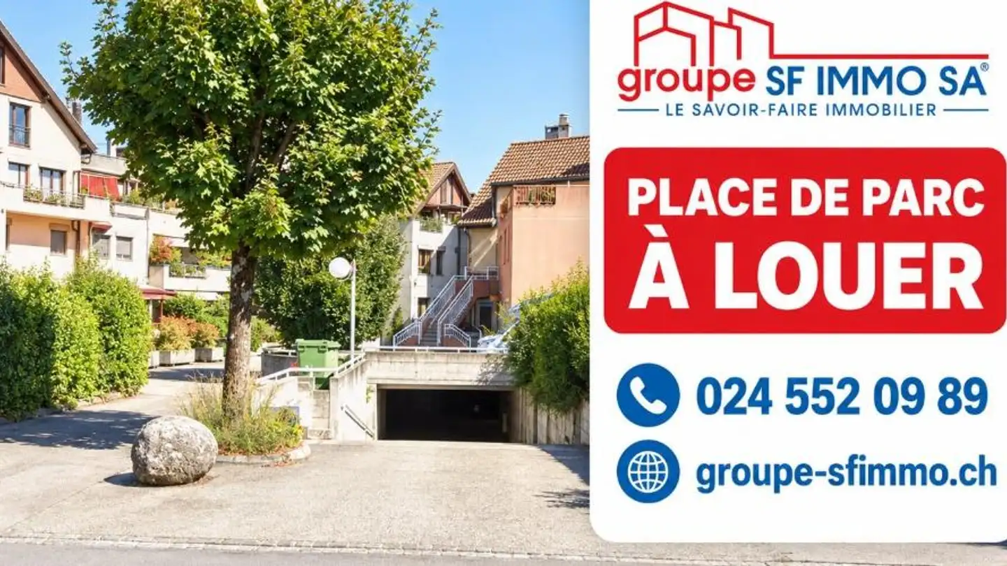 Überdachter Parkplatz mieten - Quartier des Pugessies 2, 1400 Yverdon-les-Bains