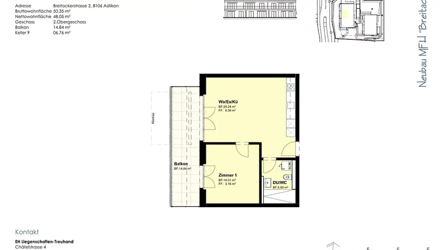 Apartment for rent - Breitackerstrasse 2, 8106 Adlikon b. Regensdorf - Photo 3