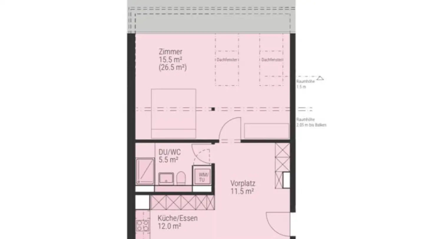 Attique à louer - Im Grüntal 21, 8405 Winterthur - Photo 4