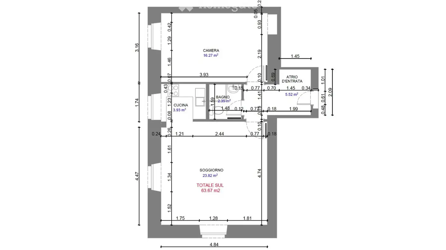 Appartement à louer - Via Francesco Somaini 9, 6900 Lugano