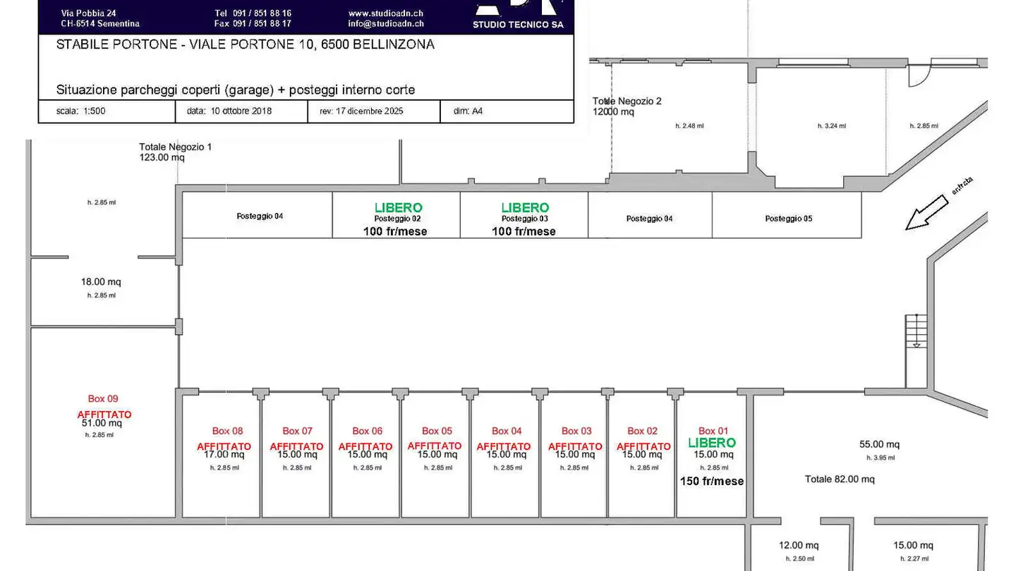 Parcheggio esterno in affitto - Viale Portone 10, 6500 Bellinzona
