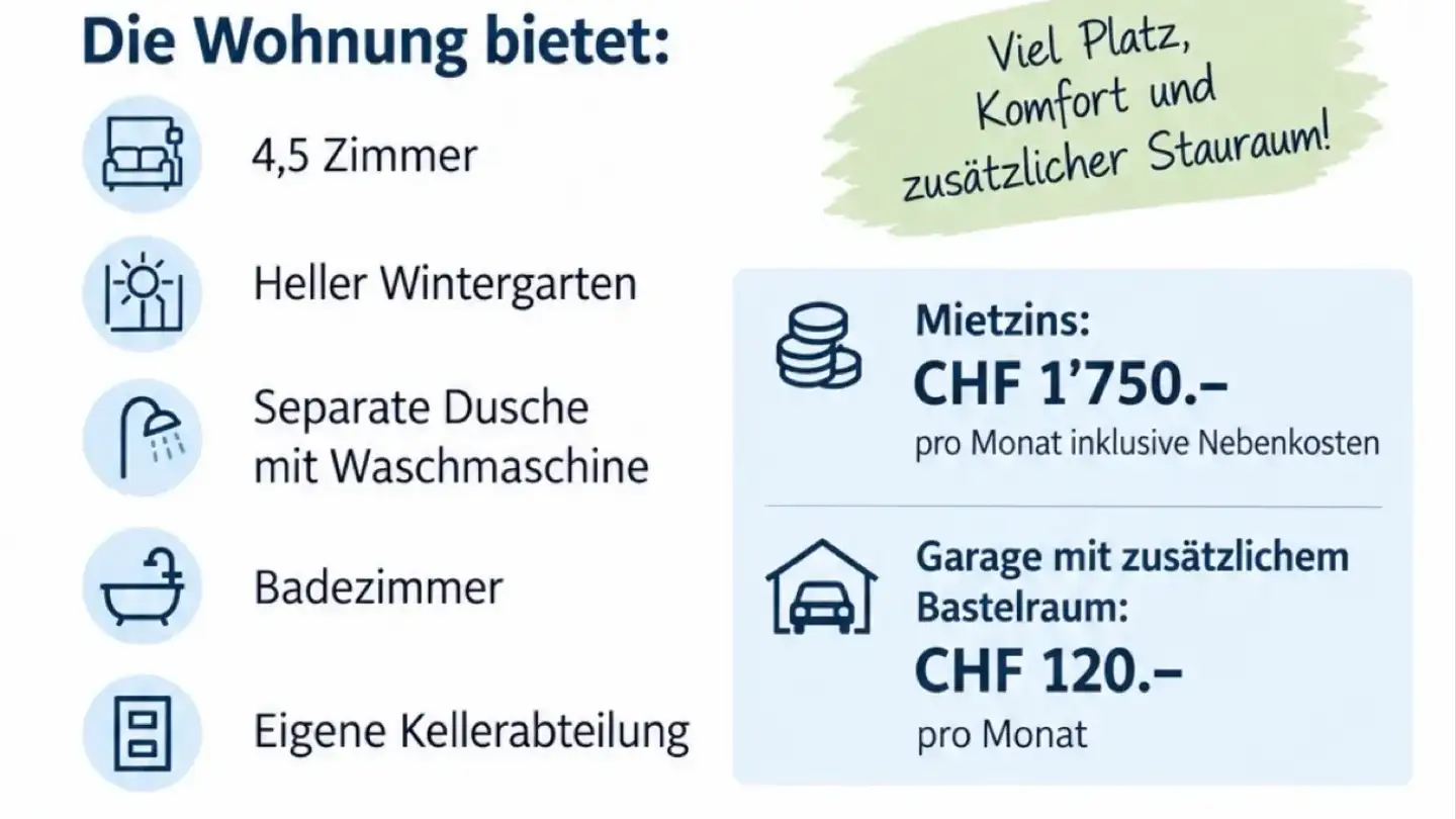 Apartment for rent - Cosenzstrasse 4, 7204 Untervaz