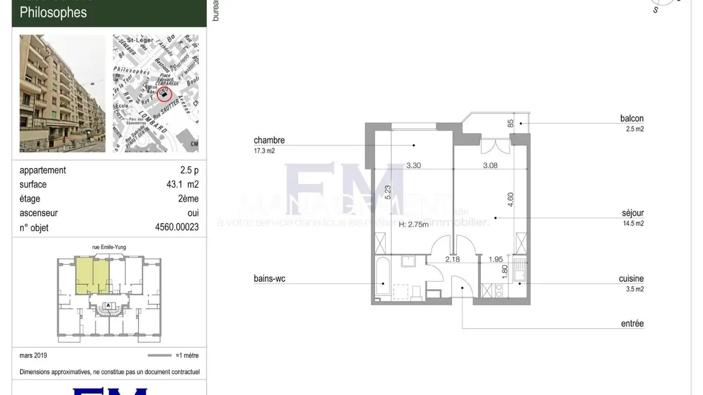 Appartement à louer - Rue Emile- Yung, 1205 Genève - Photo 3