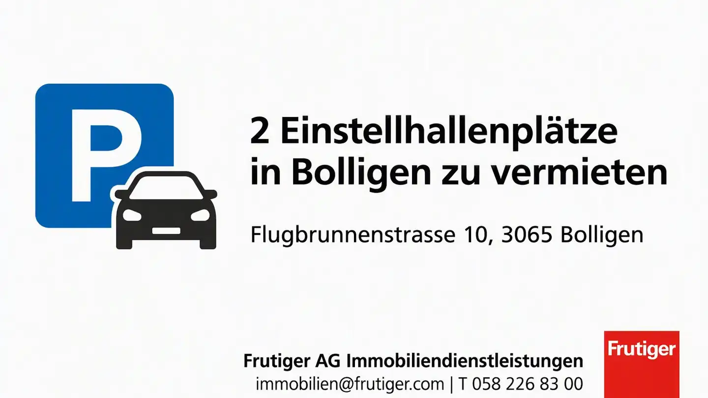 Tiefgaragenstellplatz mieten - Flugbrunnenstrasse 10, 3065 Bolligen